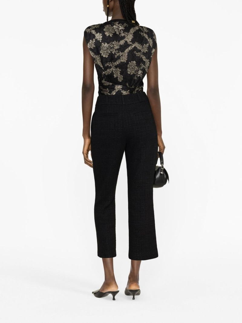 bouclÃ© straight-leg cropped trousers 4