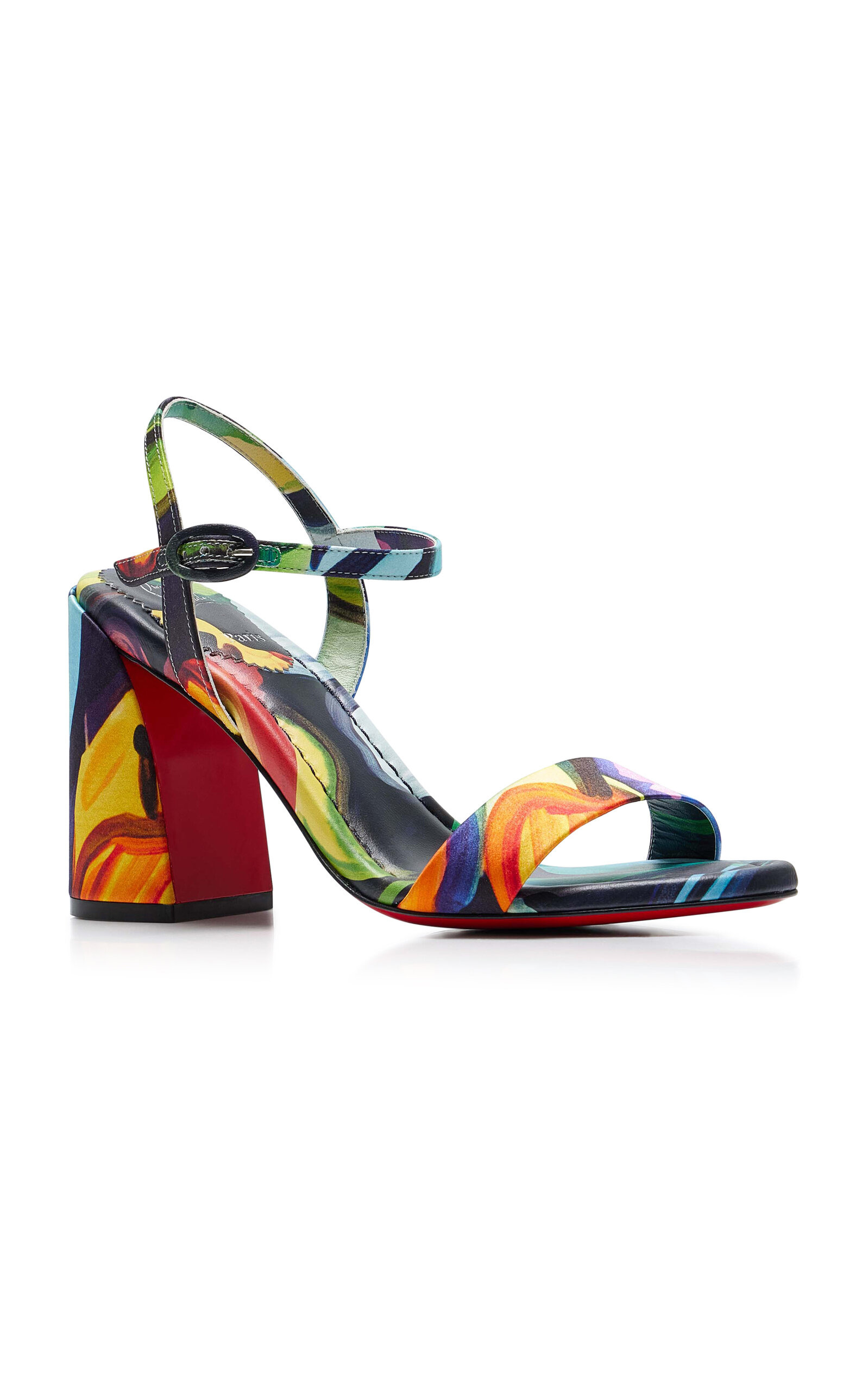 Miss Jane 85mm Printed Satin Sandals multi - 4