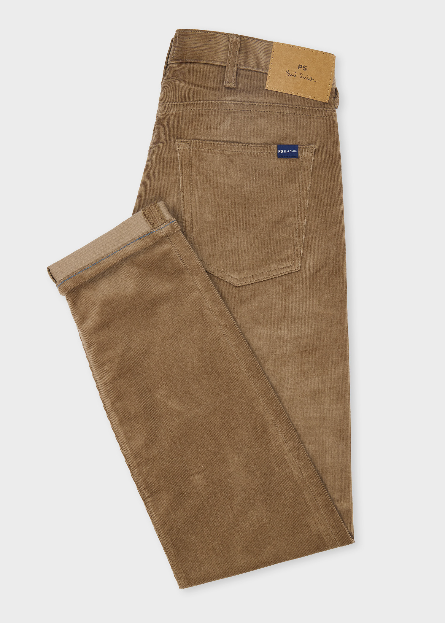 Tapered-Fit Light Brown Corduroy Trousers - 2