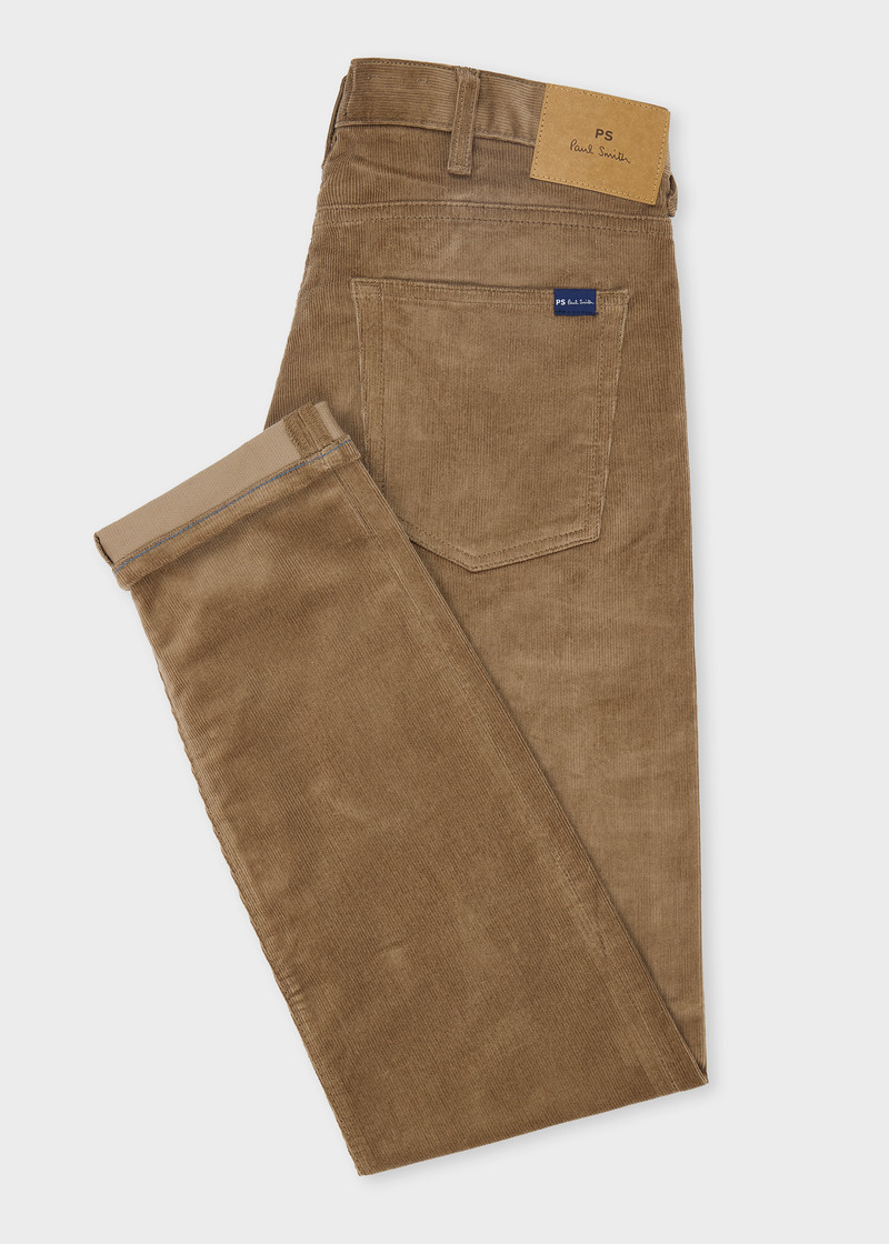 Paul Smith Tapered-Fit Light Brown Corduroy Trousers outlook
