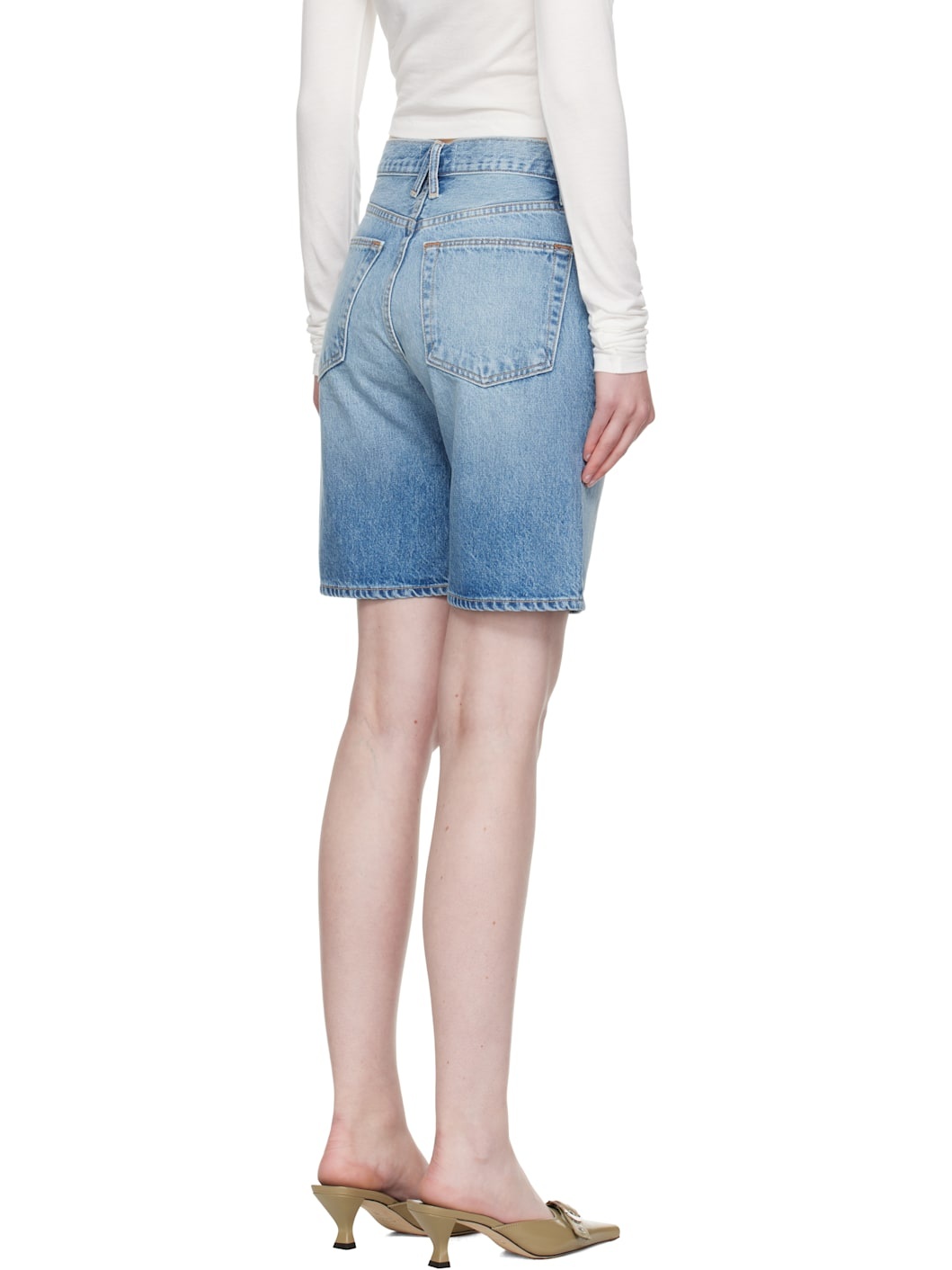 Blue Bermuda Denim Shorts - 3