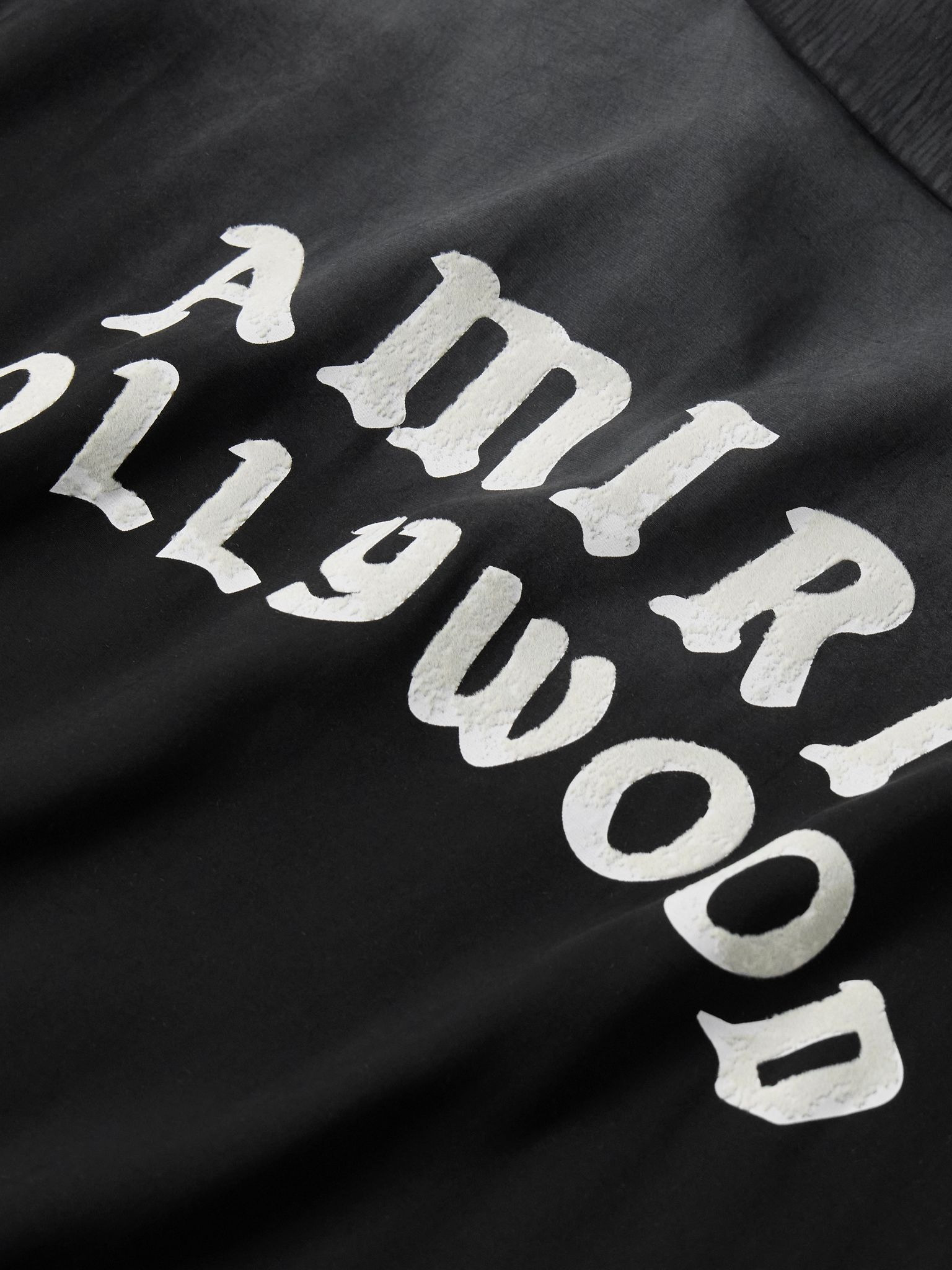 Convertible-Collar Logo-Flocked Modal-Blend Shirt Black - 5