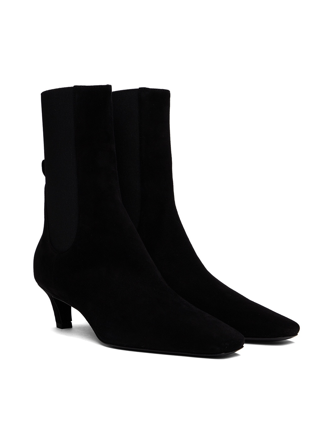 Black 'The Mid Heel Suede' Boots - 4
