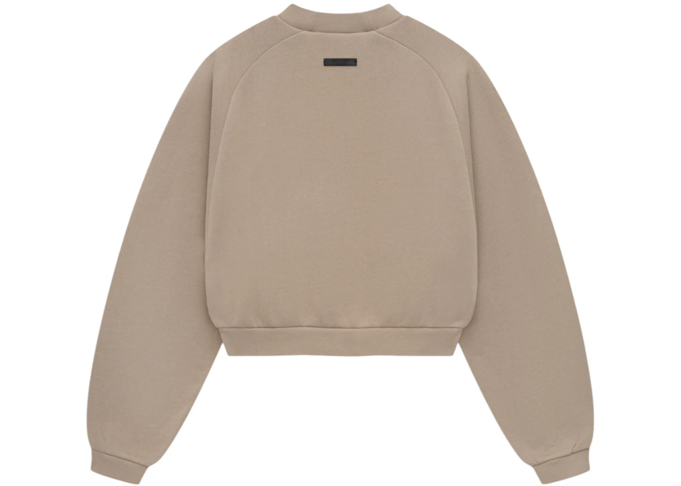 Fear of God Essentials Women's Fleece Cropped Crewneck Desert Sand - 2