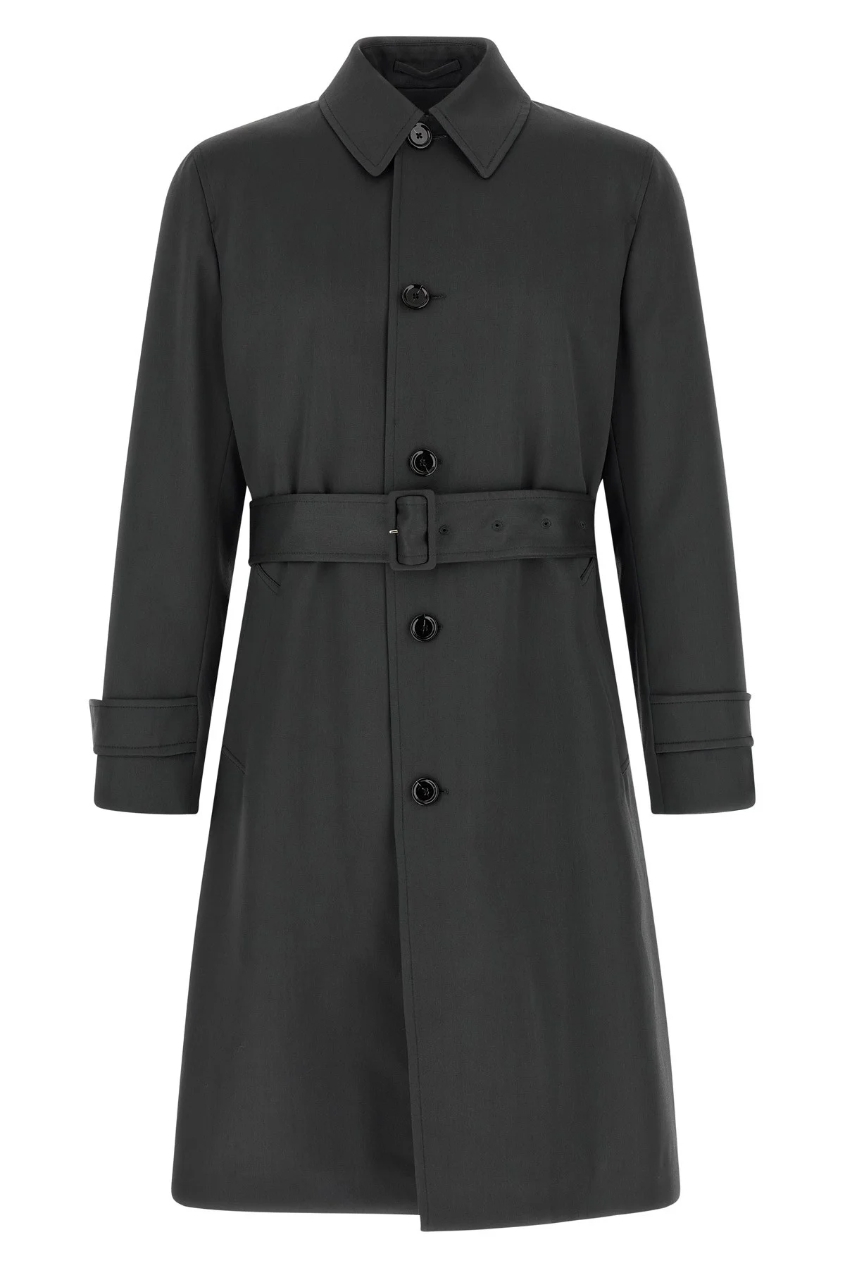 Virgin Wool Trench Coat - 1