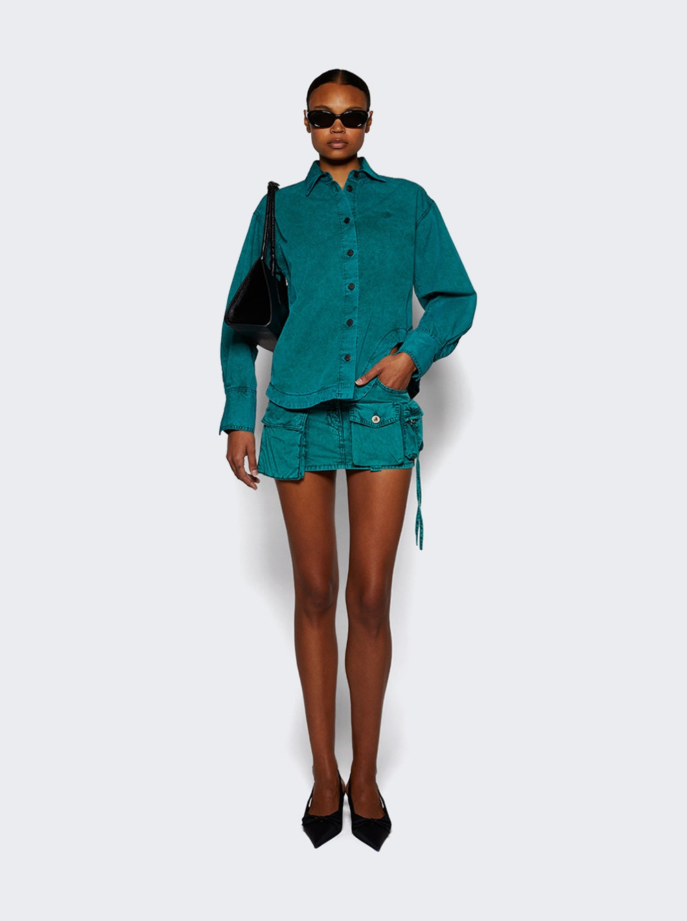 Fay Mini Skirt Teal - 2