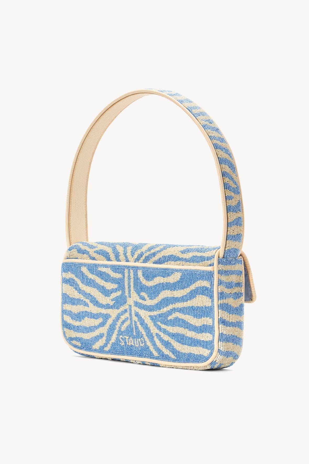 STAUD TOMMY BEADED BAG | LIGHT BLUE CREAM - 3