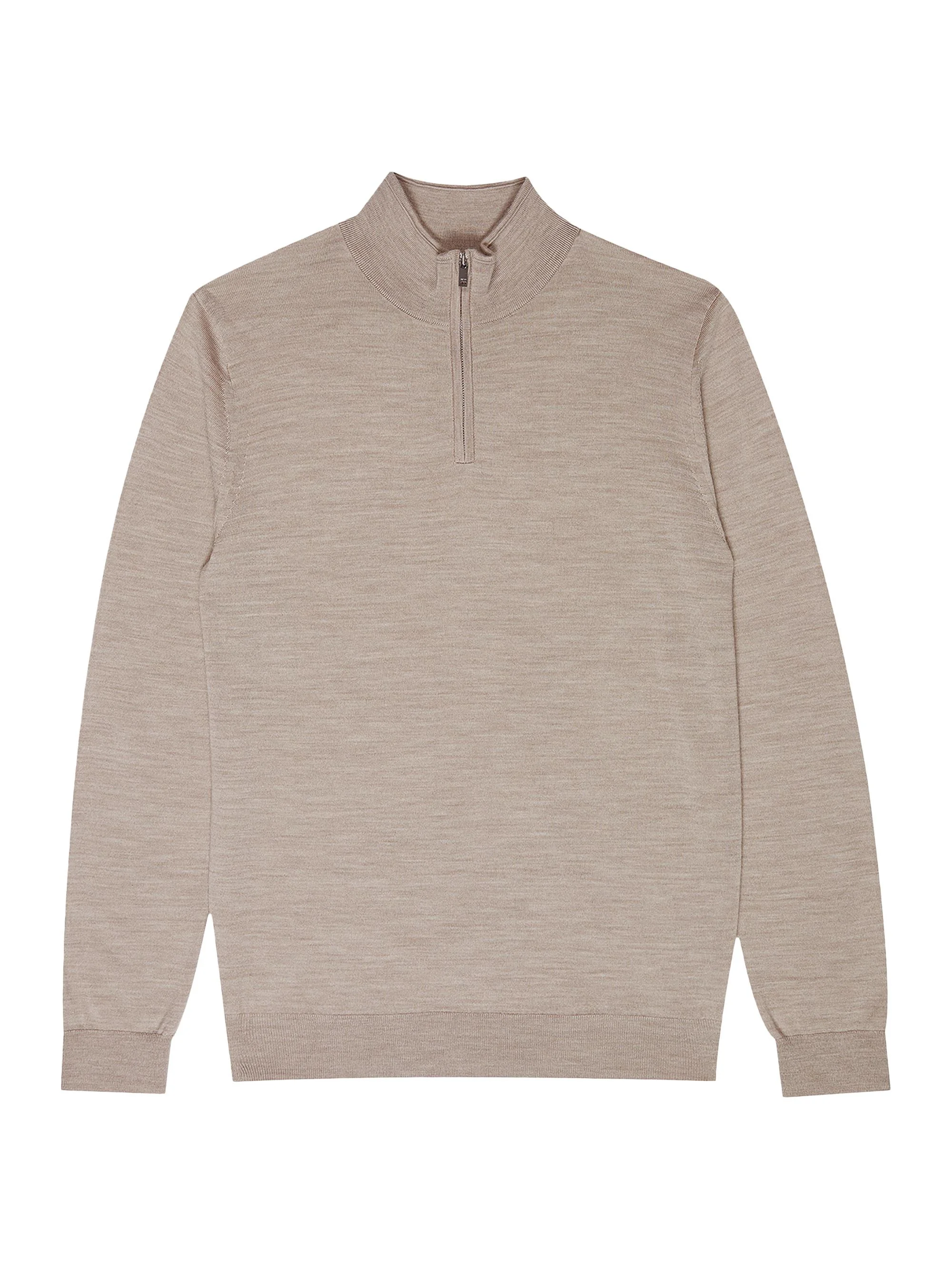 Men's Blackhall Wool Half-Zip Pullover - Wheat Melange - 1
