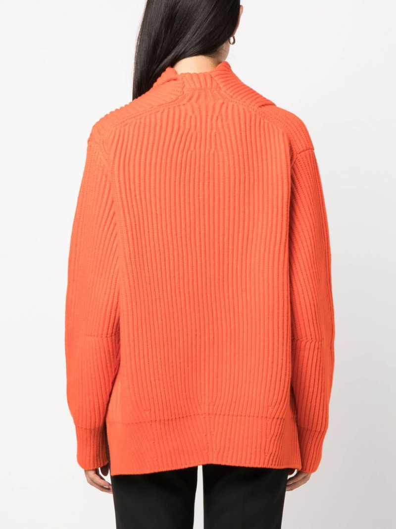 foldover-neck ribbed wool jumper 4