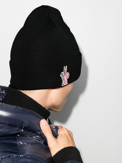 Moncler Grenoble logo beanie hat outlook