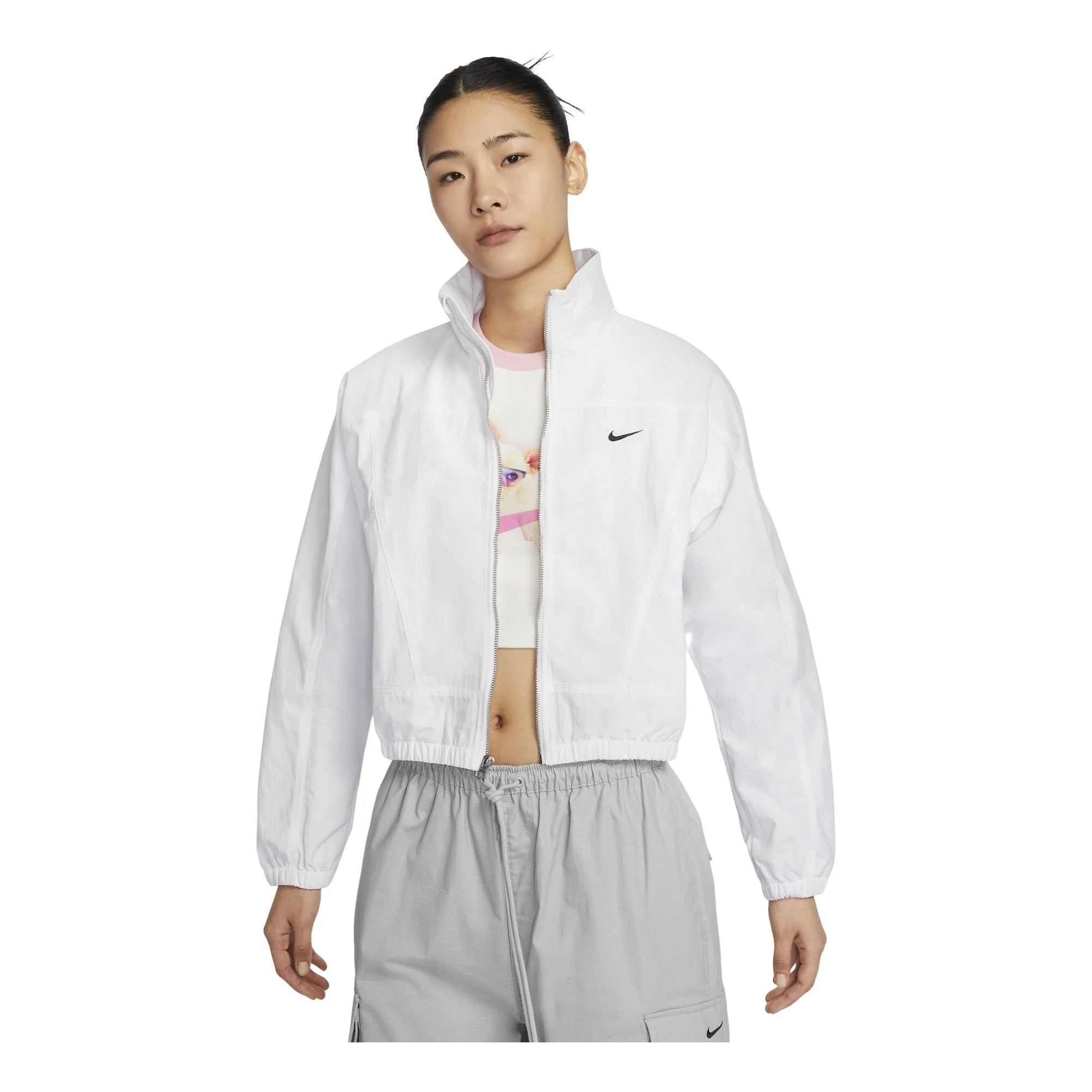 (WMNS) Nike Sportswear Everything Jacket Asia Sizing 'White' HJ1000-100 - 1