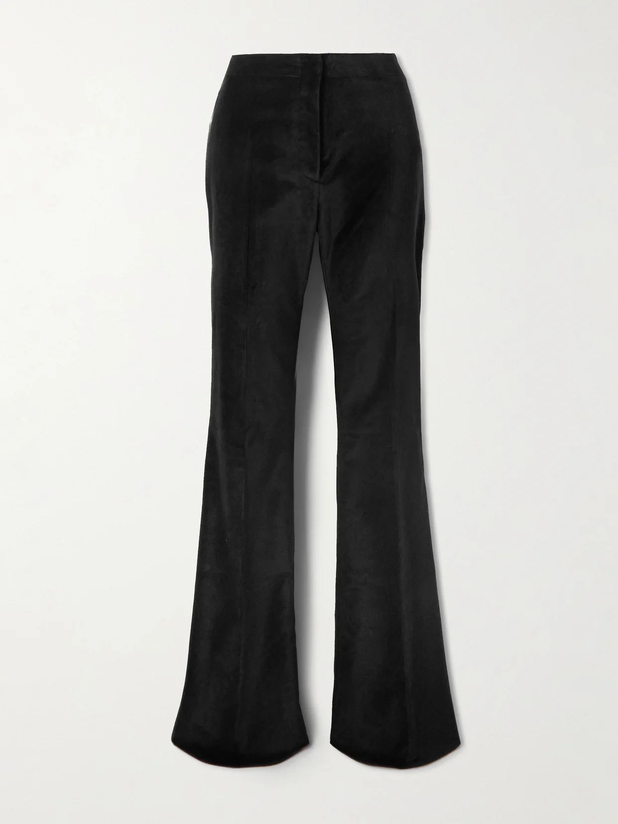 Roux Cotton-blend Velvet Flared Pants - 1