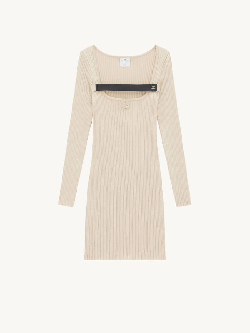 RIB KNIT LS RACER DRESS 1