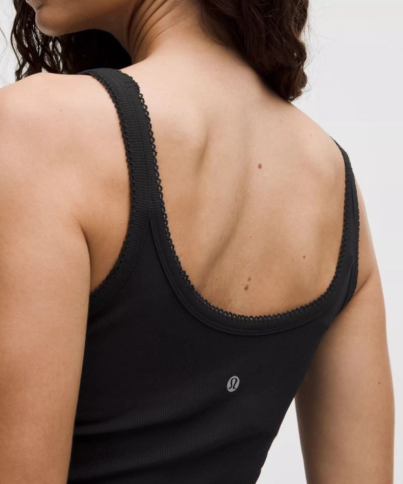 Nulu Ribbed Cropped Tank Top *Heart 5