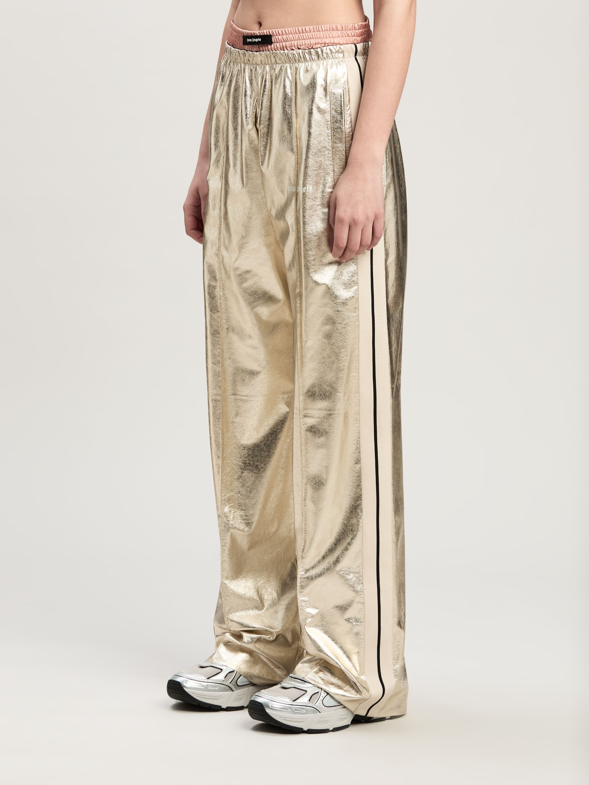 Laminated Track Pants Loose Fit - 4