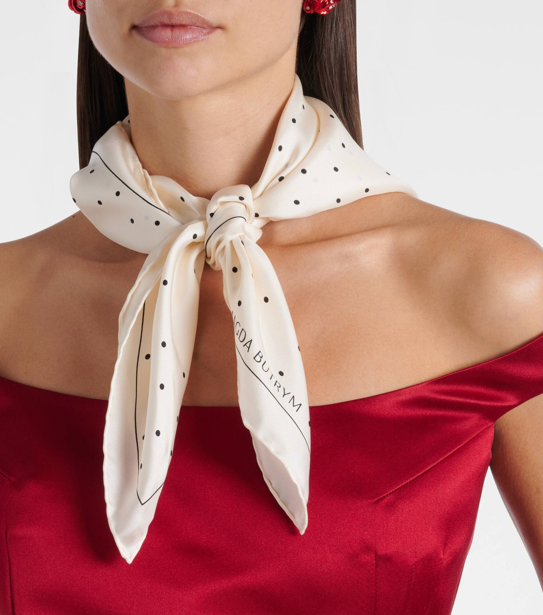 Polka-dot silk scarf - 2