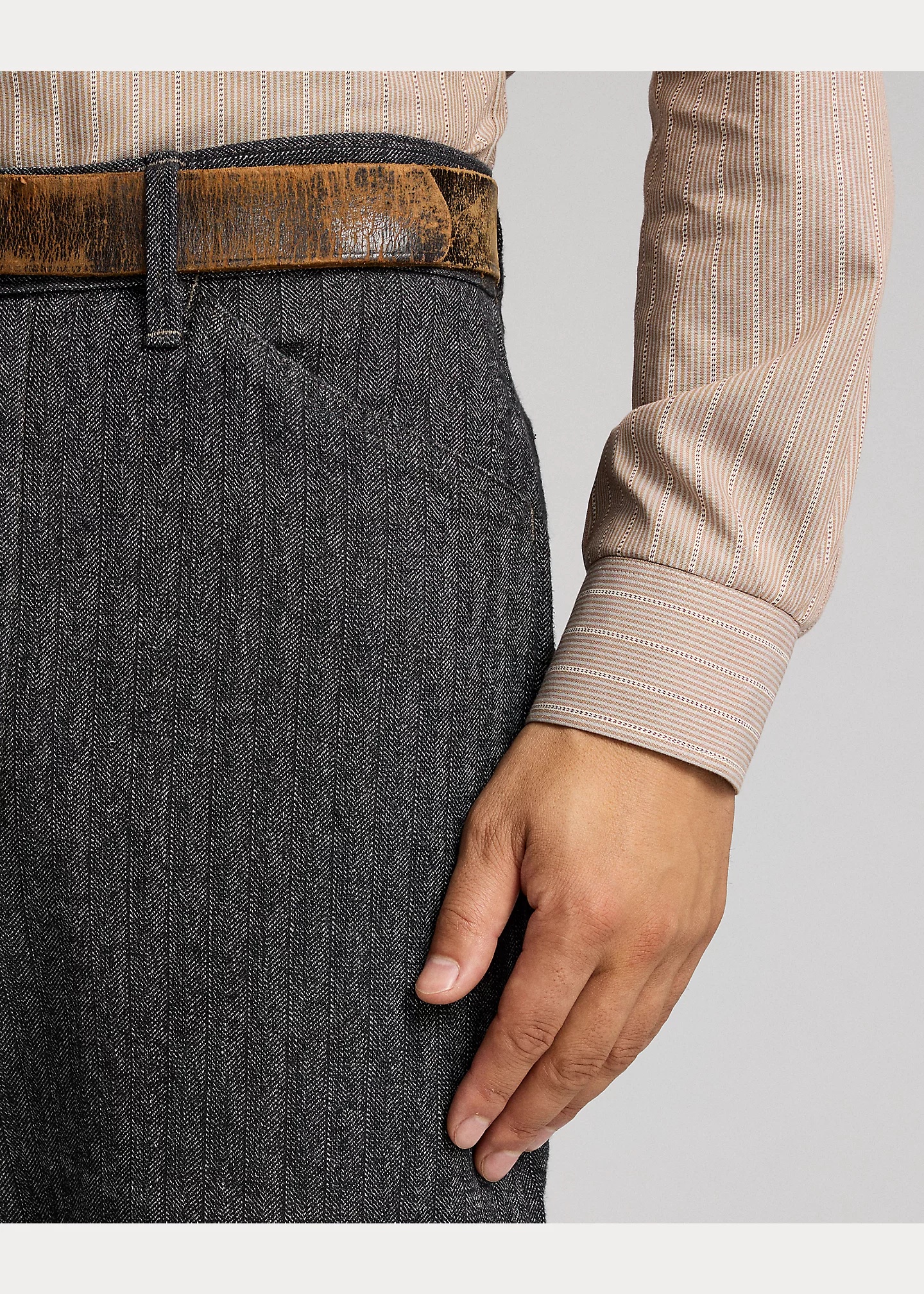Cotton-Linen Herringbone Field Pant - 5