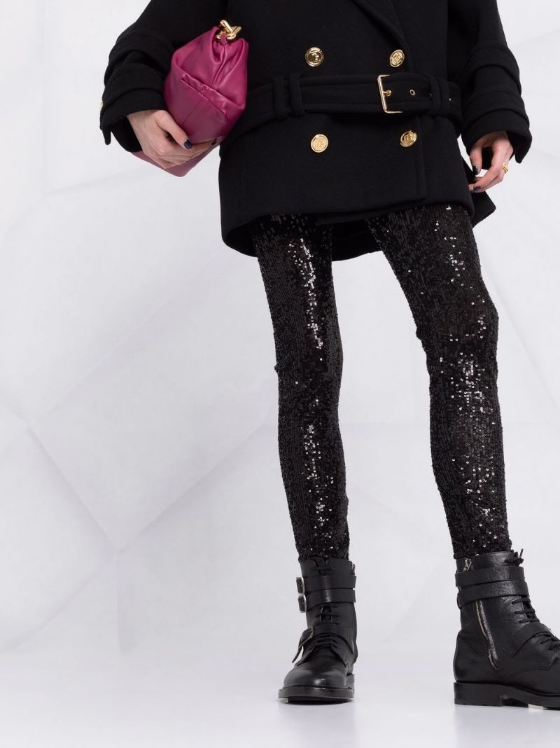 sequinned high-waist leggings - 5