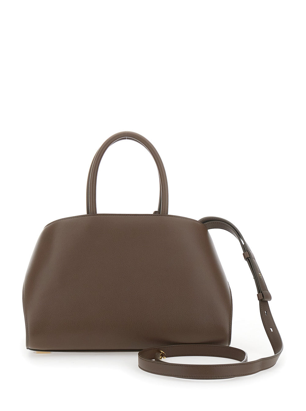 Ferragamo Women 'Hug S' Brown Handbag With Logo And Gancini Buckle In Leather Woman - 4