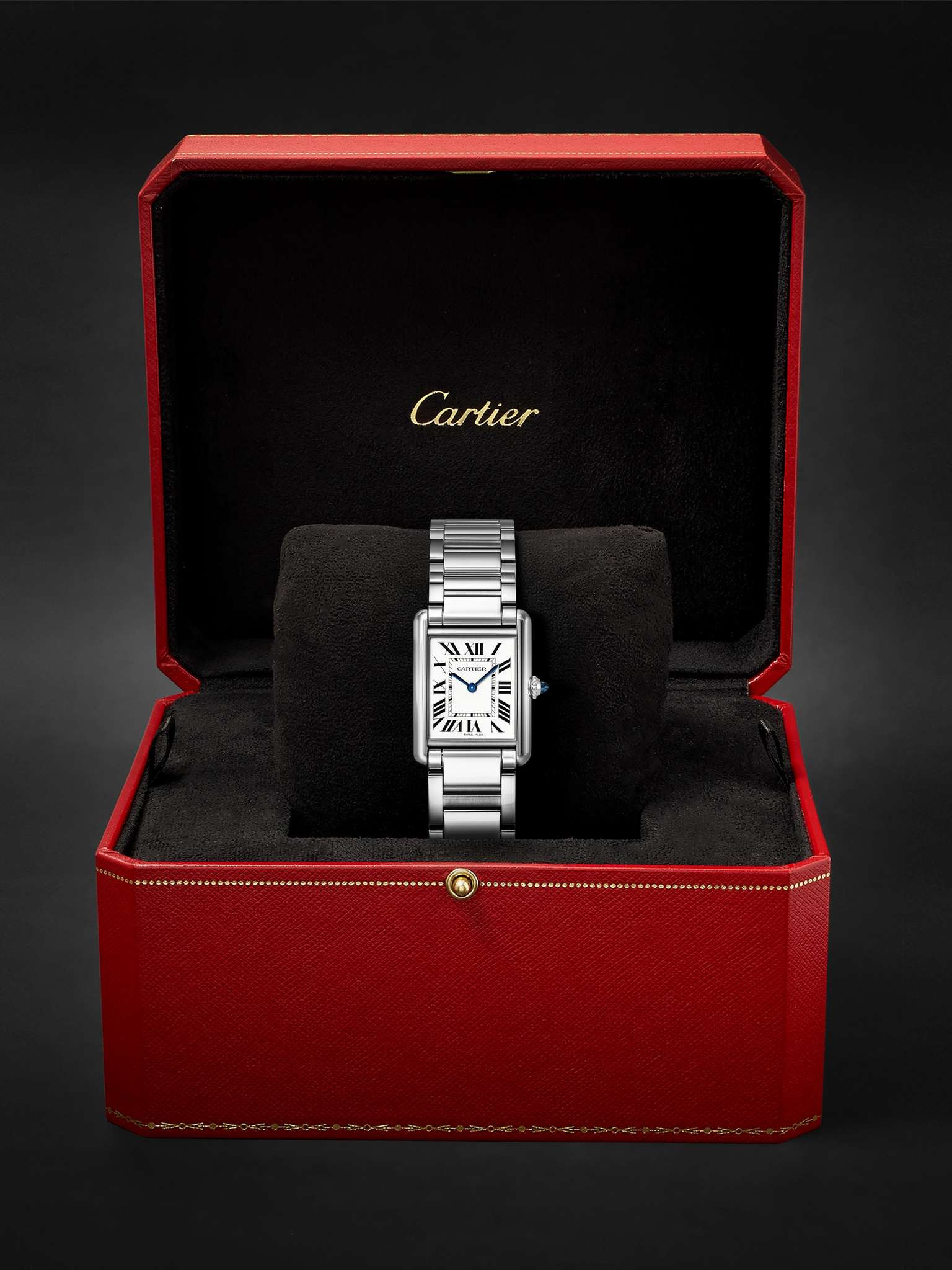 Tank Must de Cartier Large SolarBeat™ 33.7mm Stainless Steel Watch, Ref. No. CRWSTA0122 - 7