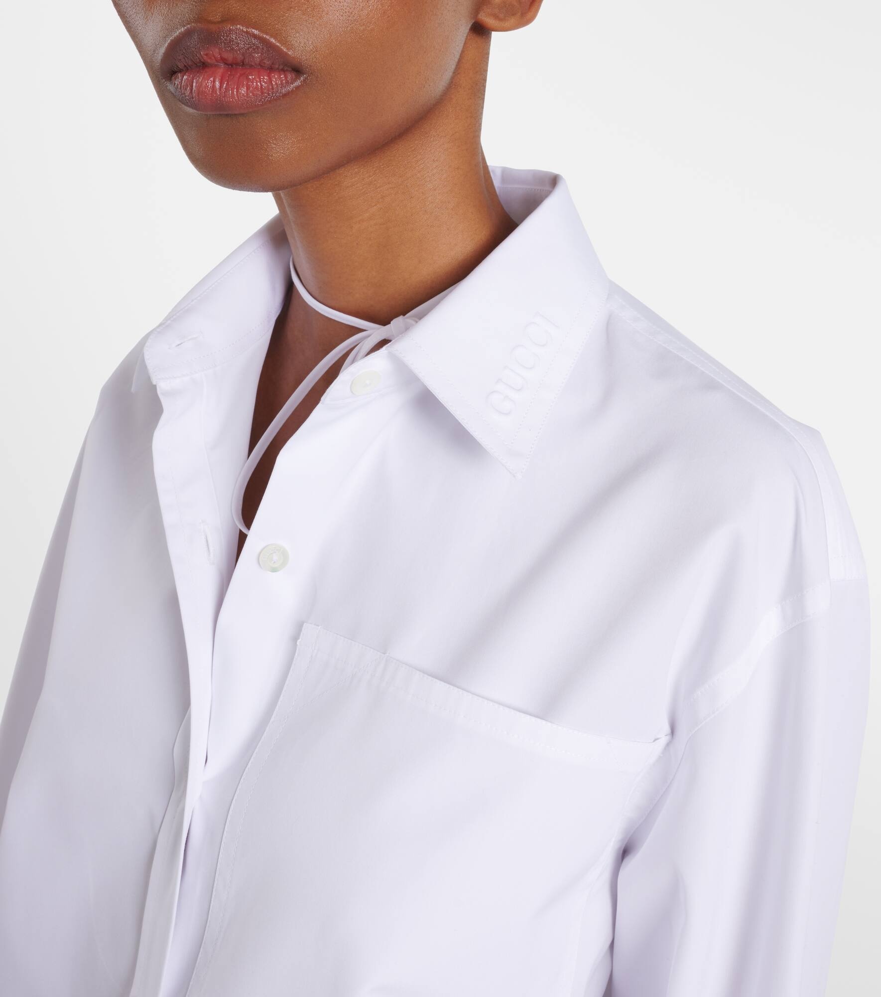 Logo cotton poplin shirt - 5