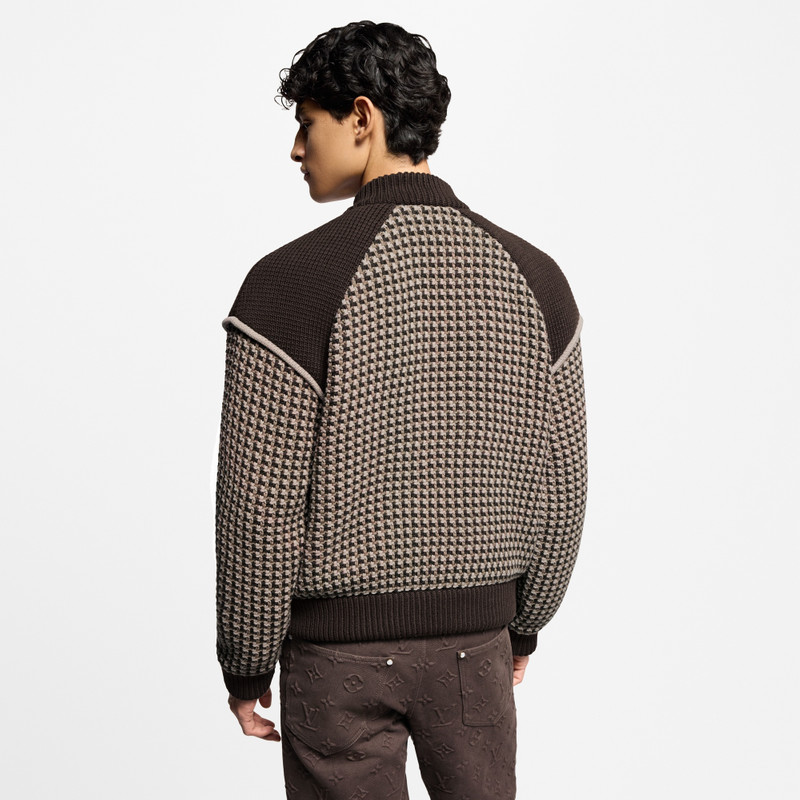 Knitted Cotton Jacquard Bomber 5