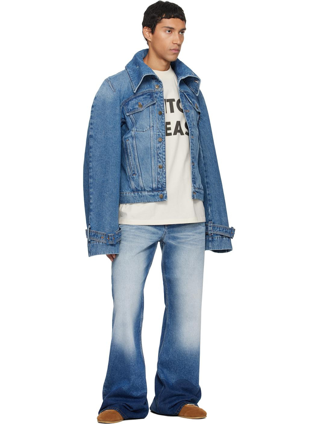 Blue Raglan Denim Jacket - 4