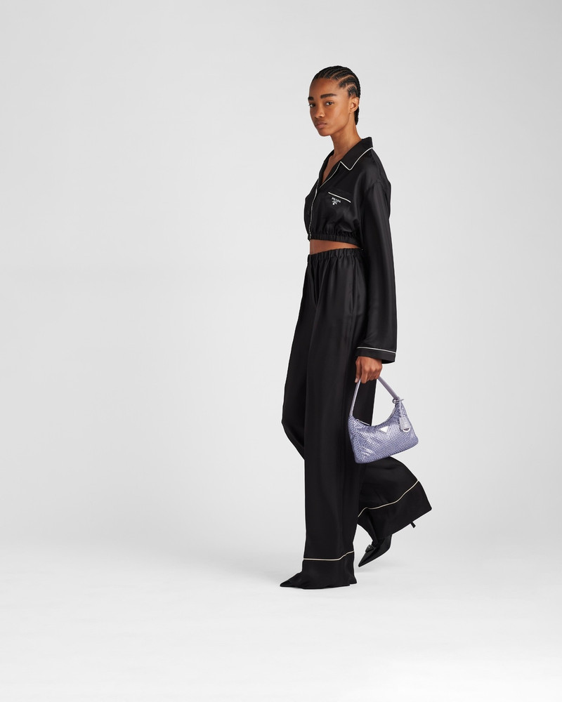 Prada Satin mini-bag with artificial crystals outlook