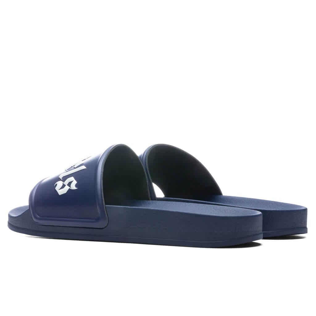 PALM ANGELS POOL SLIDER - BLUE/WHITE - 4