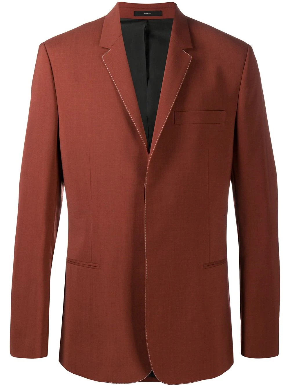 contrast topstitching blazer - 1