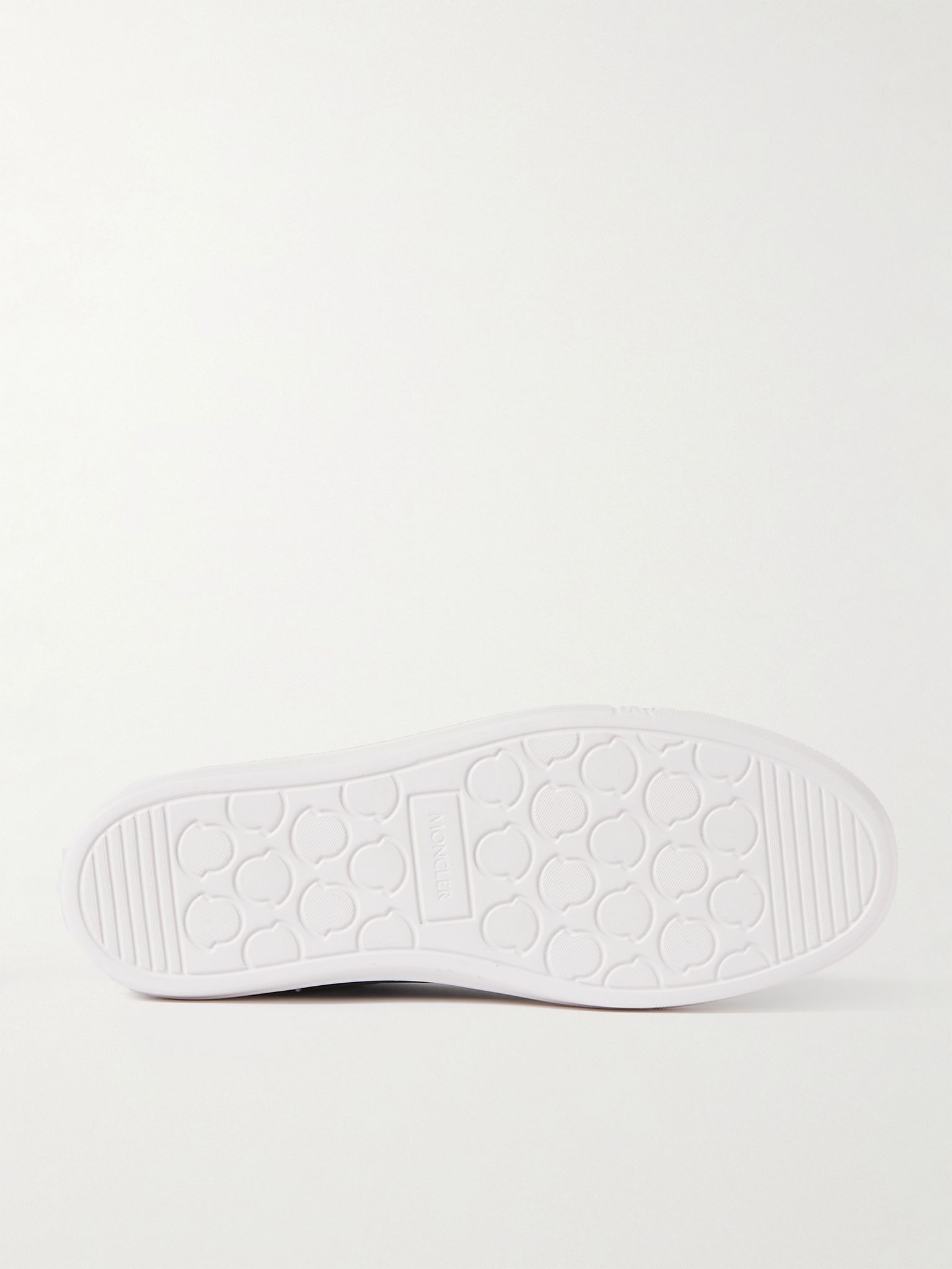 Neue York Logo-Appliquéd Leather Sneakers Navy - 6