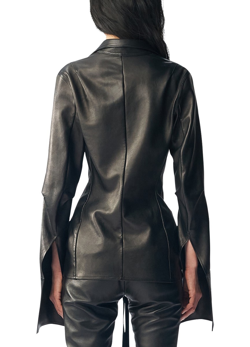 Ann Demeulemeester Linsey open front fitted shirt | 24s