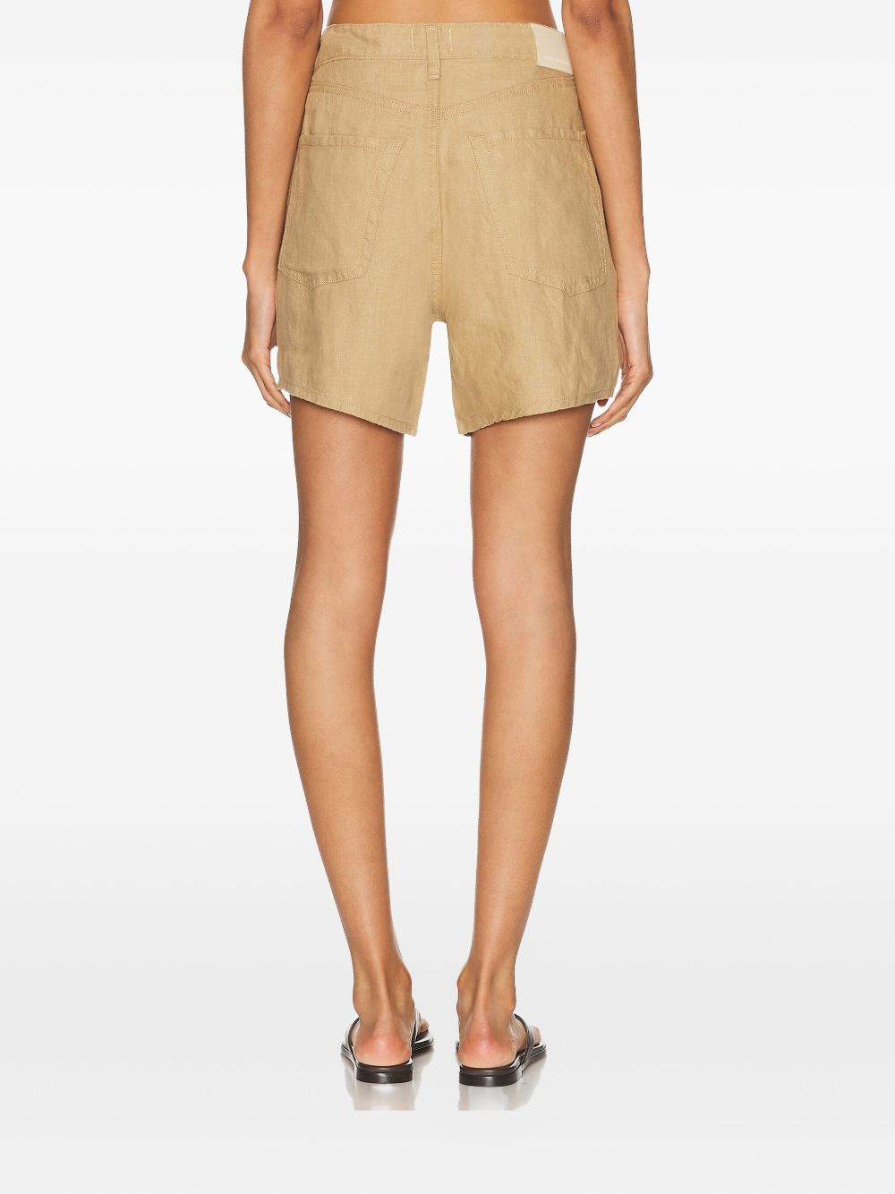 drawstring linen shorts - 4
