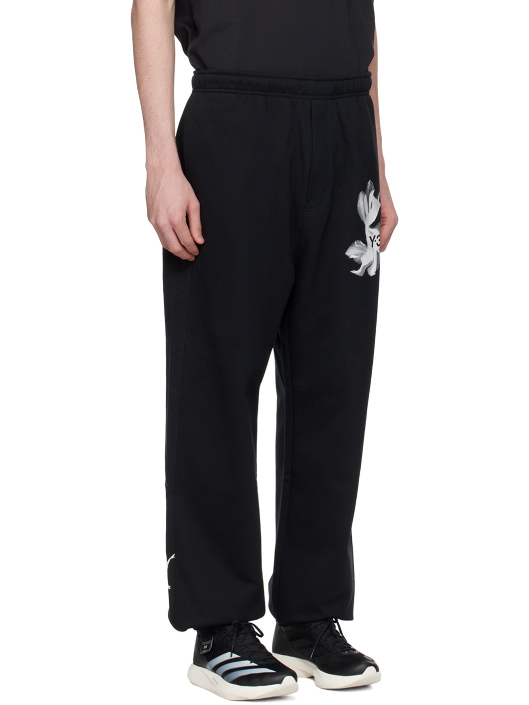 Black Graphic Sweatpants - 2