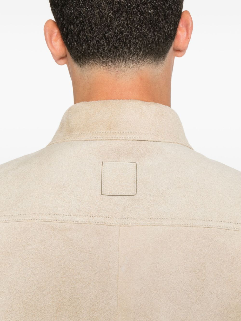 double-pocket lambskin shirt - 5