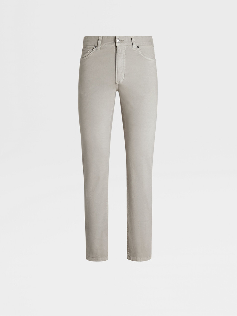 GREY STRETCH COTTON JEANS 1