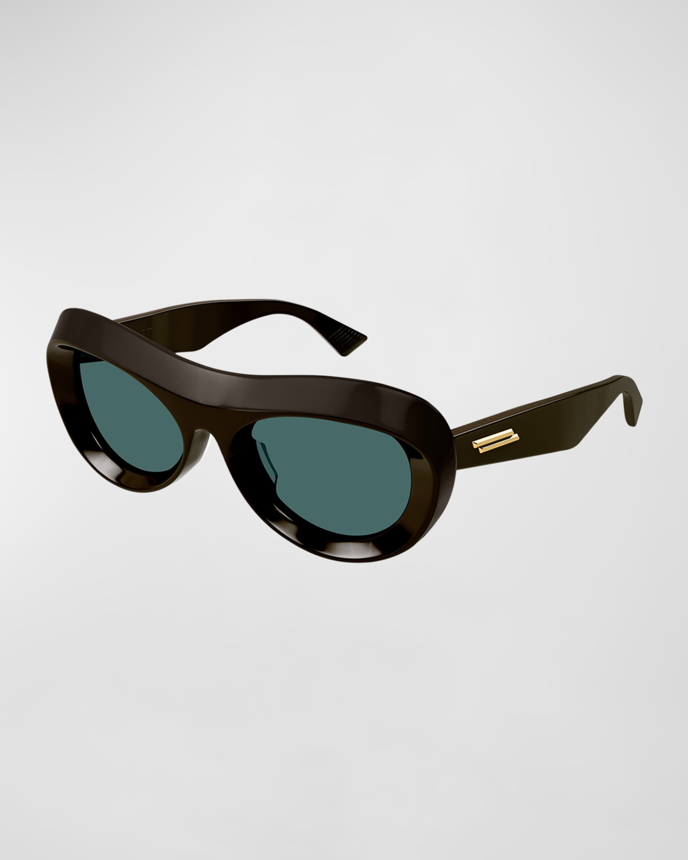 Beveled Acetate Oval Sunglasses - 2