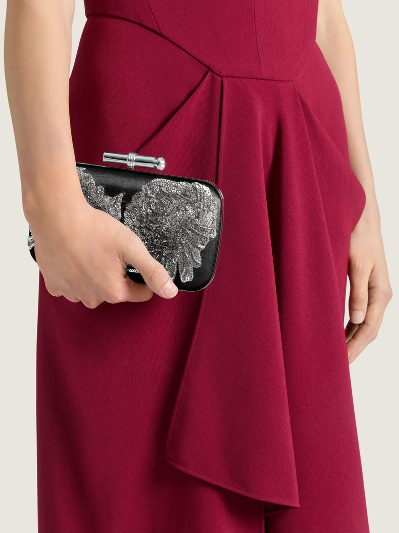 Givenchy POUT EVENING CLUTCH WITH SEQUINS FLORAL EMBROIDERIES outlook