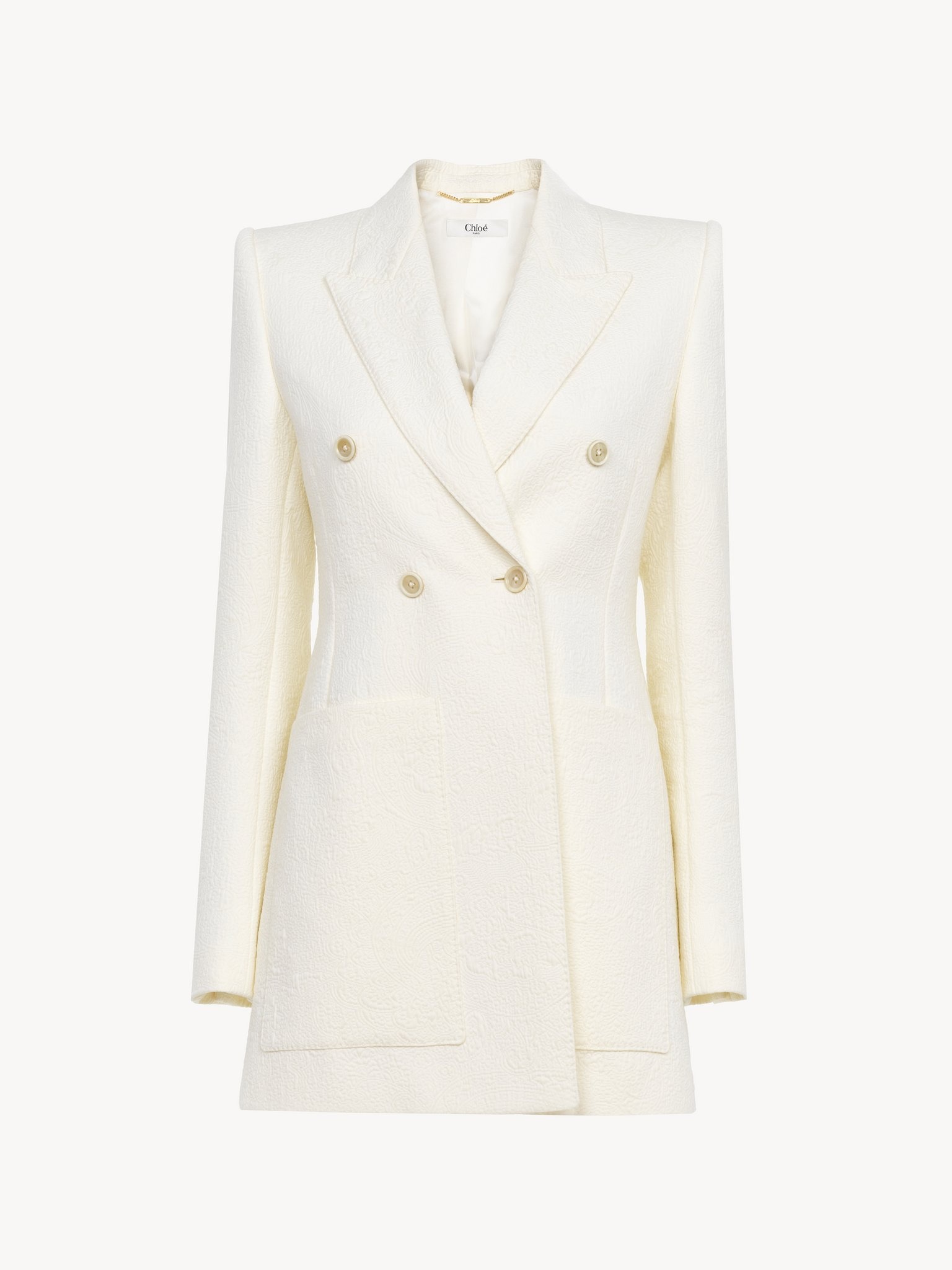 TAILORED JACKET IN COTTON-MIX JACQUARD - 2