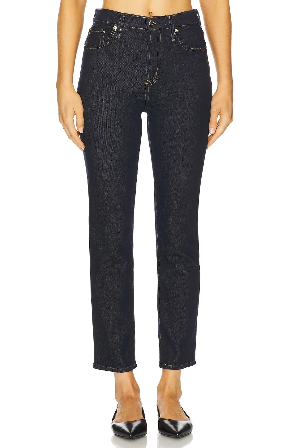 Bri High Rise Slim Straight Ankle Jeans - 1