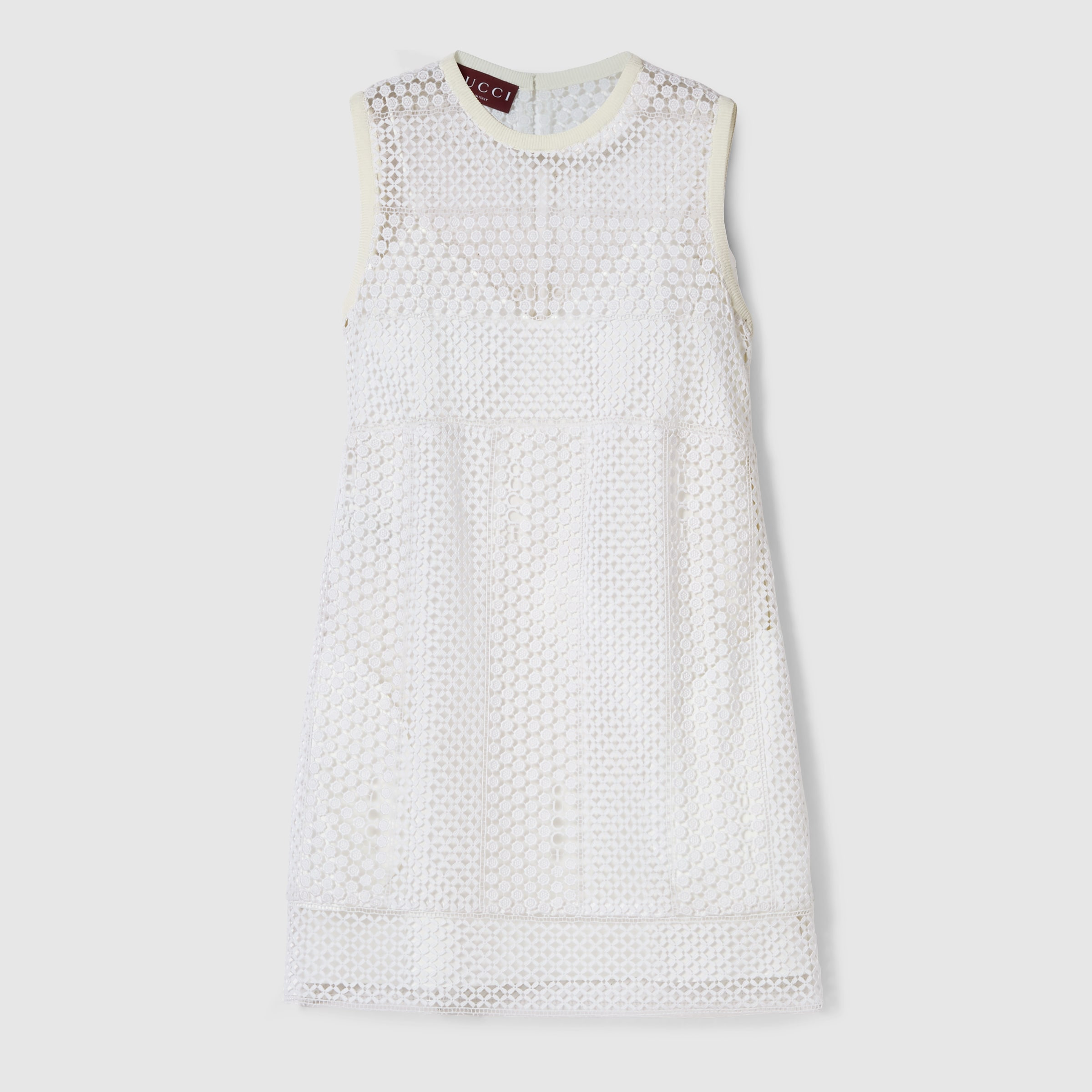 Cotton macramé mini dress - 1