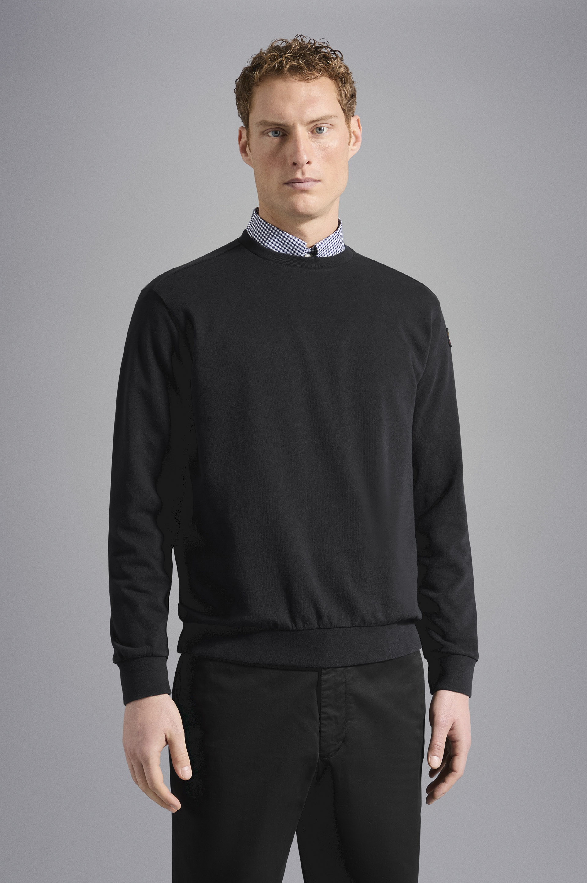 COTTON SWEATSHIRT WITH ICONIC BADGE - 6