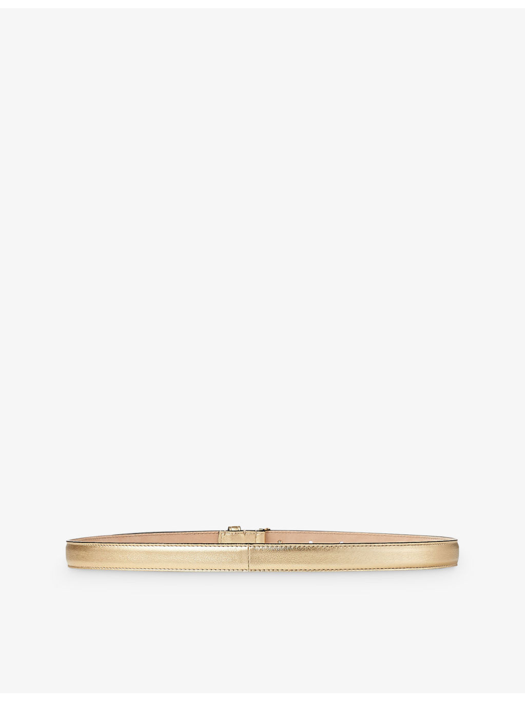 Helina brand-plaque mini leather belt - 4
