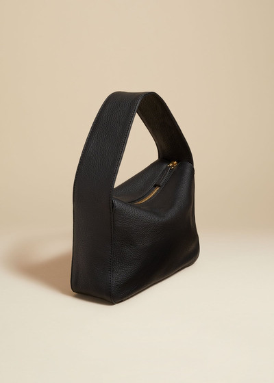 KHAITE The Small Elena Bag in Black Pebbled Leather outlook