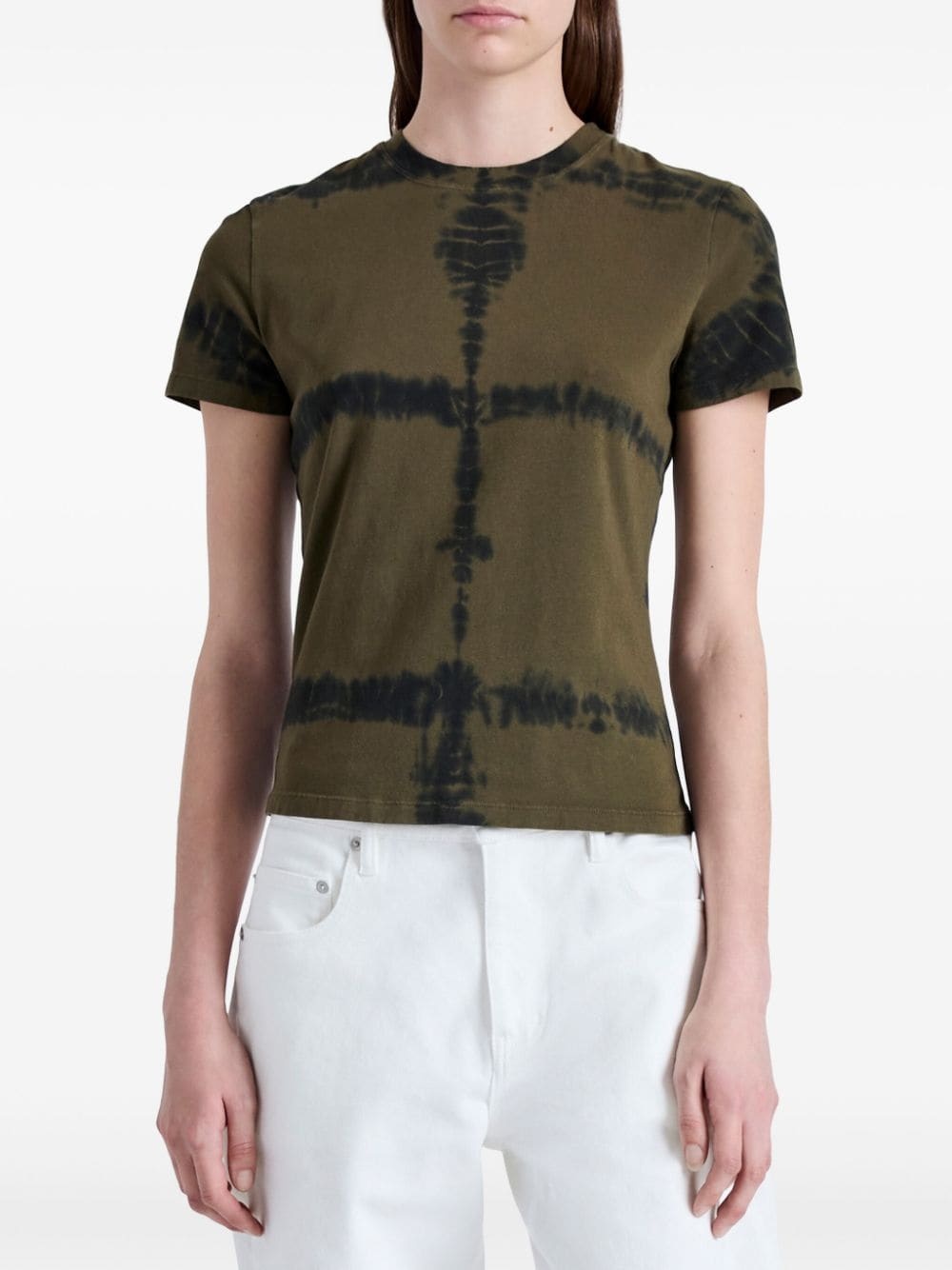tie-dye print cotton-blend t-shirt - 5