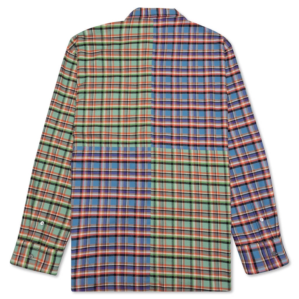 MARNI L/S PATCHWORK SHIRT - OPAL - 2