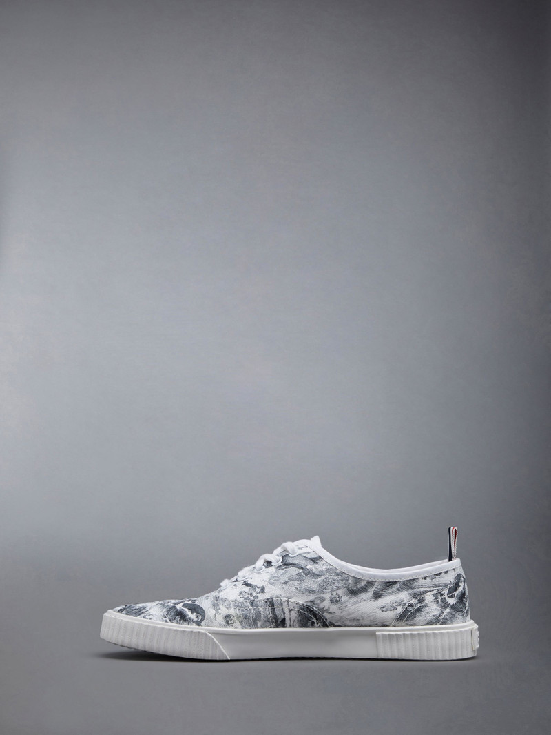 Nautical Toile Canvas Rubber Sole Heritage Trainer 3