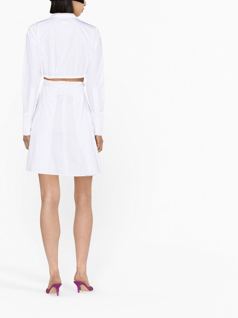 pleat-detail mini shirtdress 3