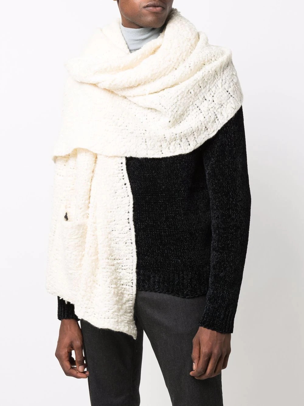 soft knit oversized scarf - 2