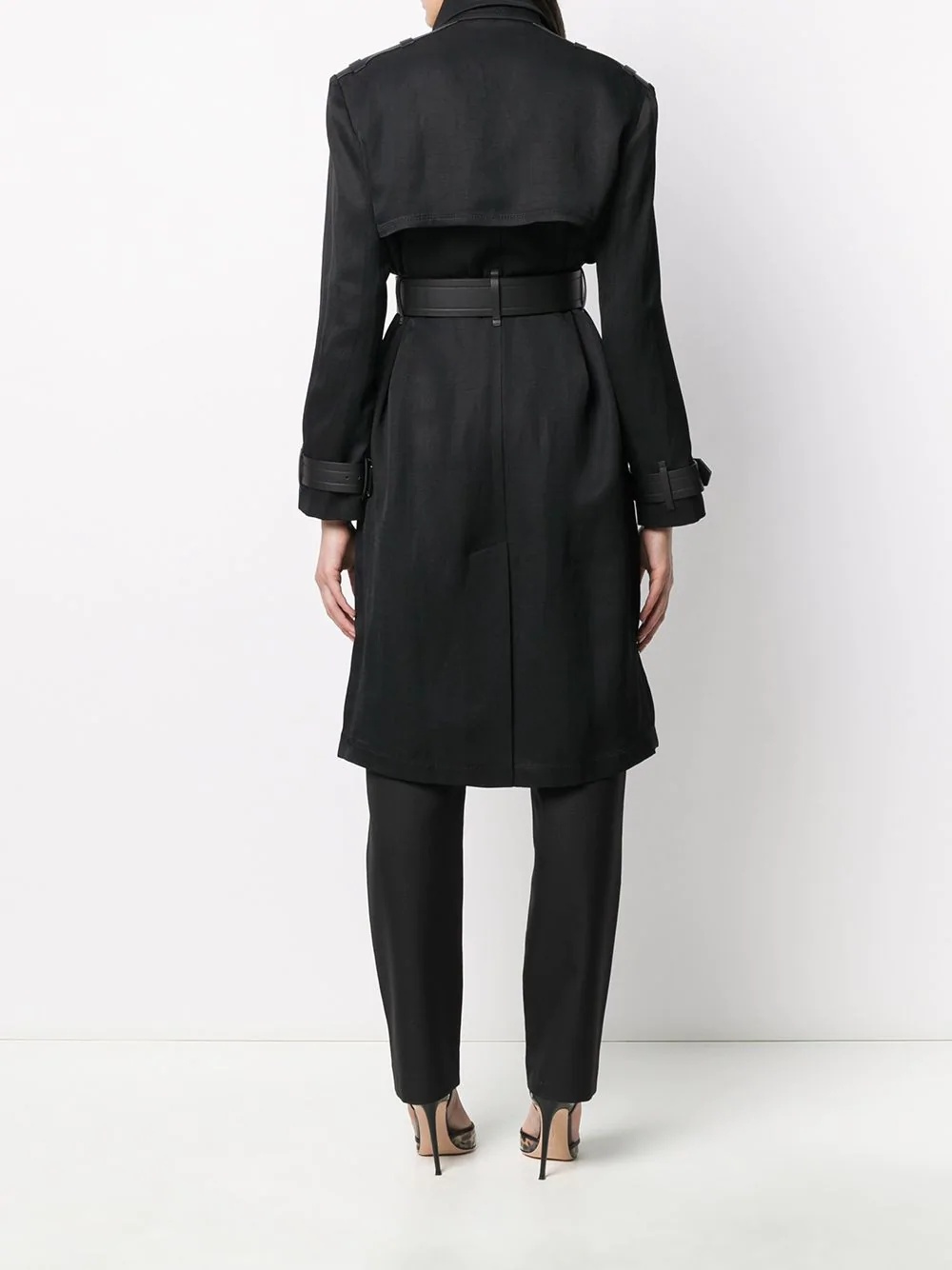 belted trench coat - 4